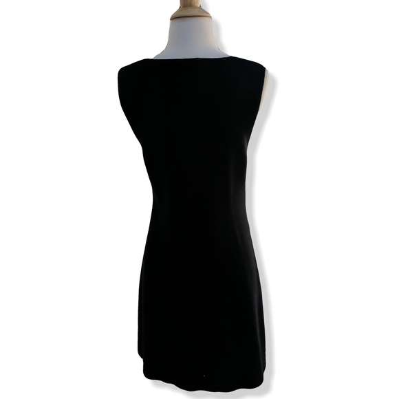 Black wool flared skater dress - Picture 4 of 4